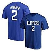 Los Angeles Clippers 2 Kawhi Leonard Blue Nike T-Shirt,baseball caps,new era cap wholesale,wholesale hats